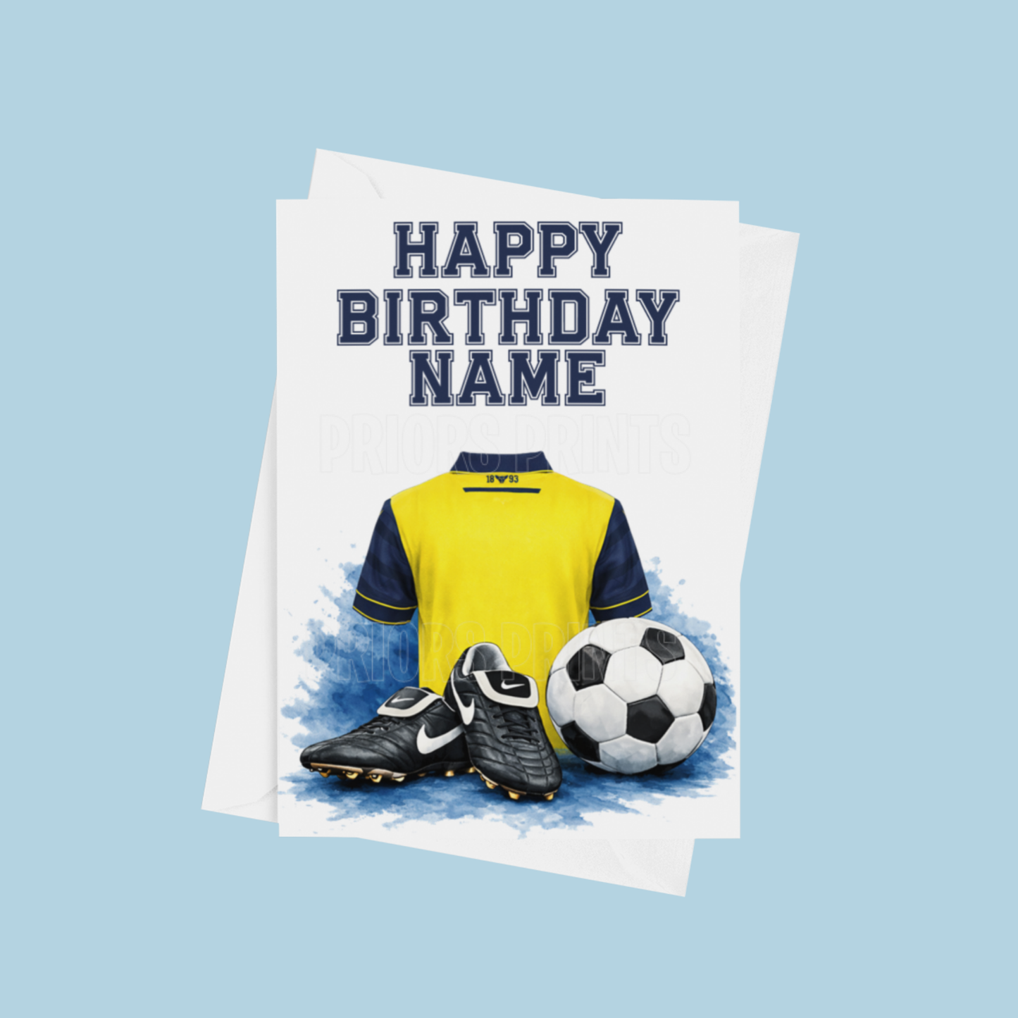Football Shirts Personalised Birthday Card