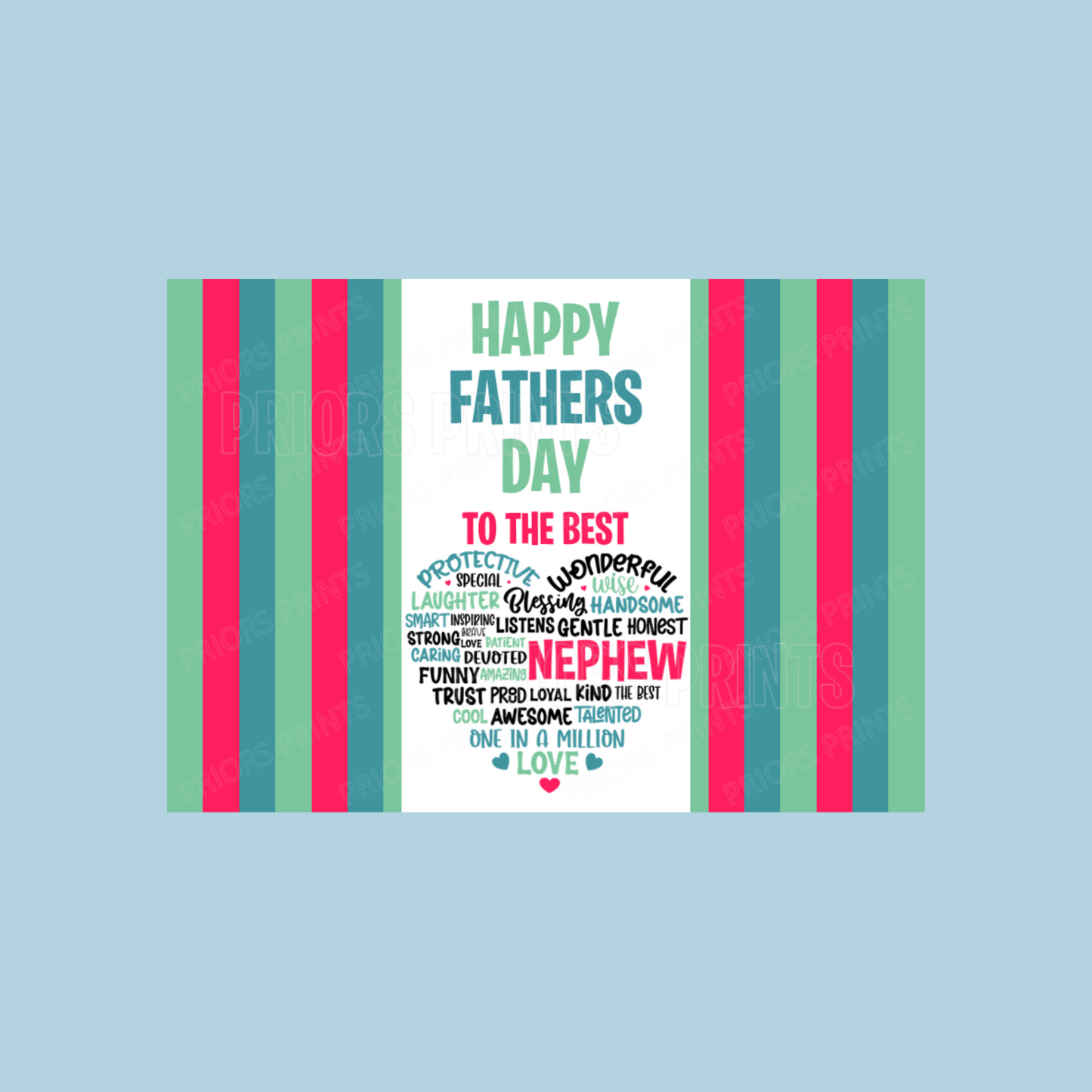 Cute Heart Happy Fathers Day Chocolate Bar Wrapper