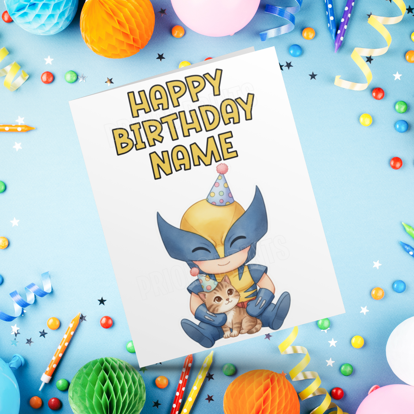 Personalised Wolverine Birthday Card I Marvel I Superhero