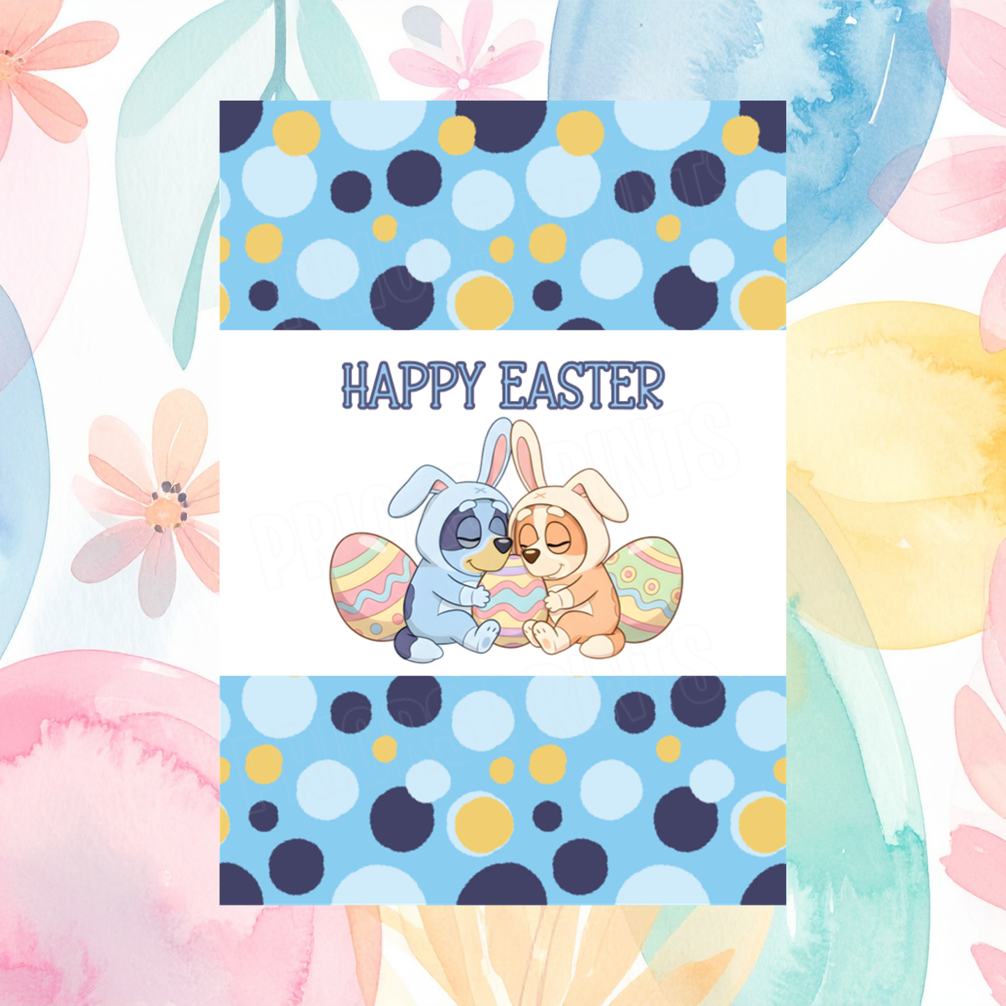 Bluey Easter Chocolate Bar Wrapper