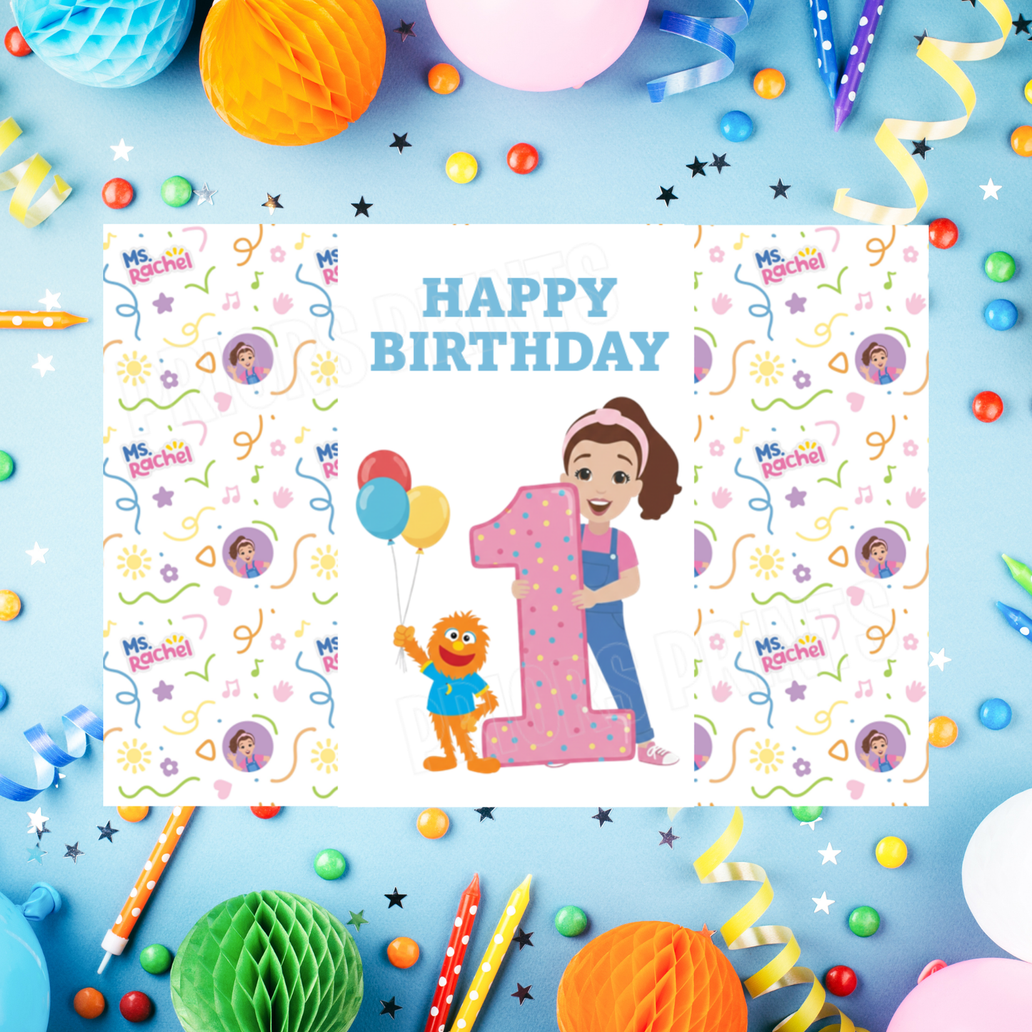 Ms Rachel Birthday Chocolate Bar Wrapper with Age 1-6 years I Miss Rachel I Mrs Rachel