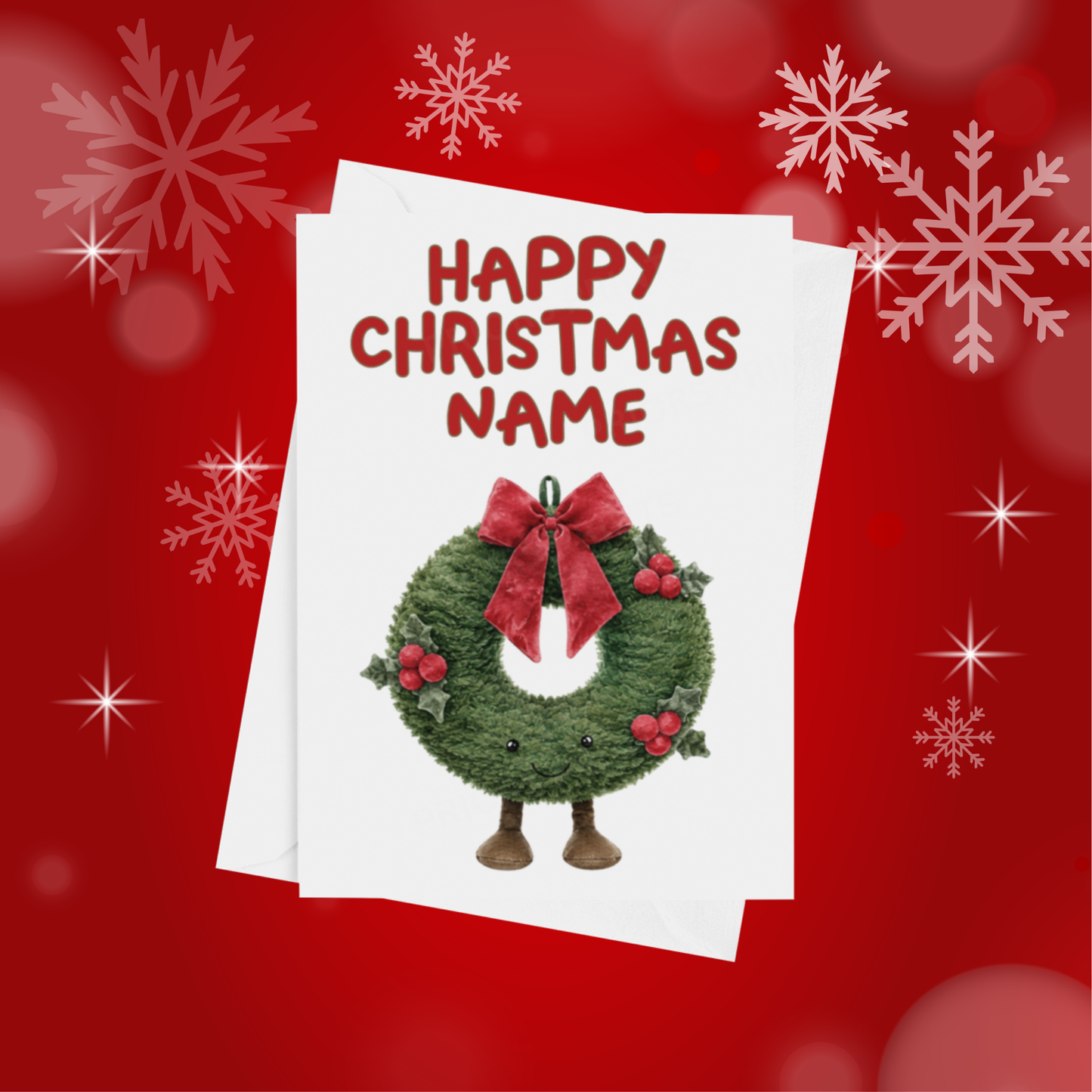 Jelly Cat Personalised Christmas Card