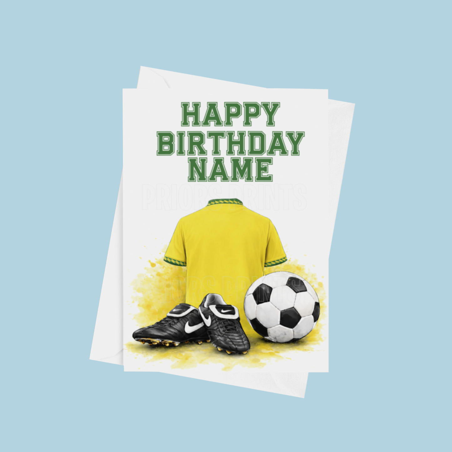 Football Shirts Personalised Birthday Card