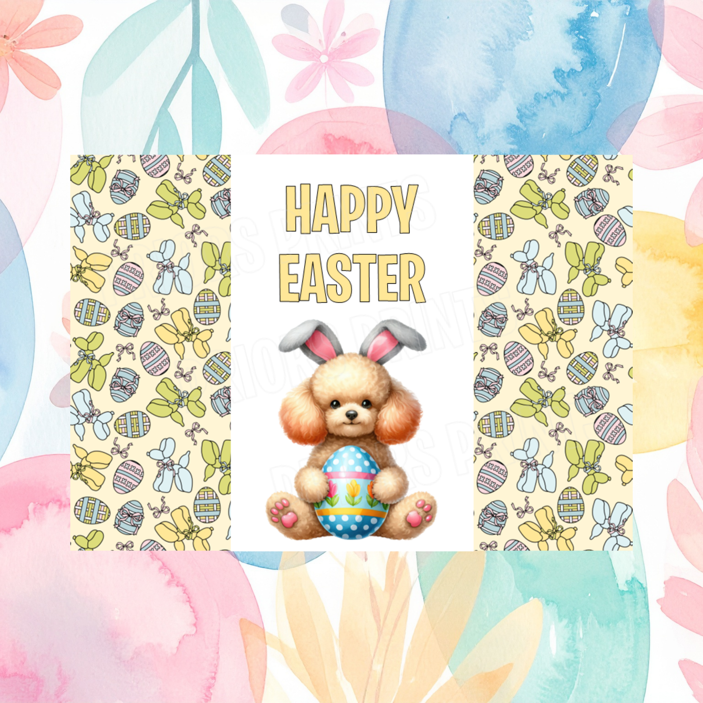 Cute Dog Easter Chocolate Bar Wrapper- Listing 2