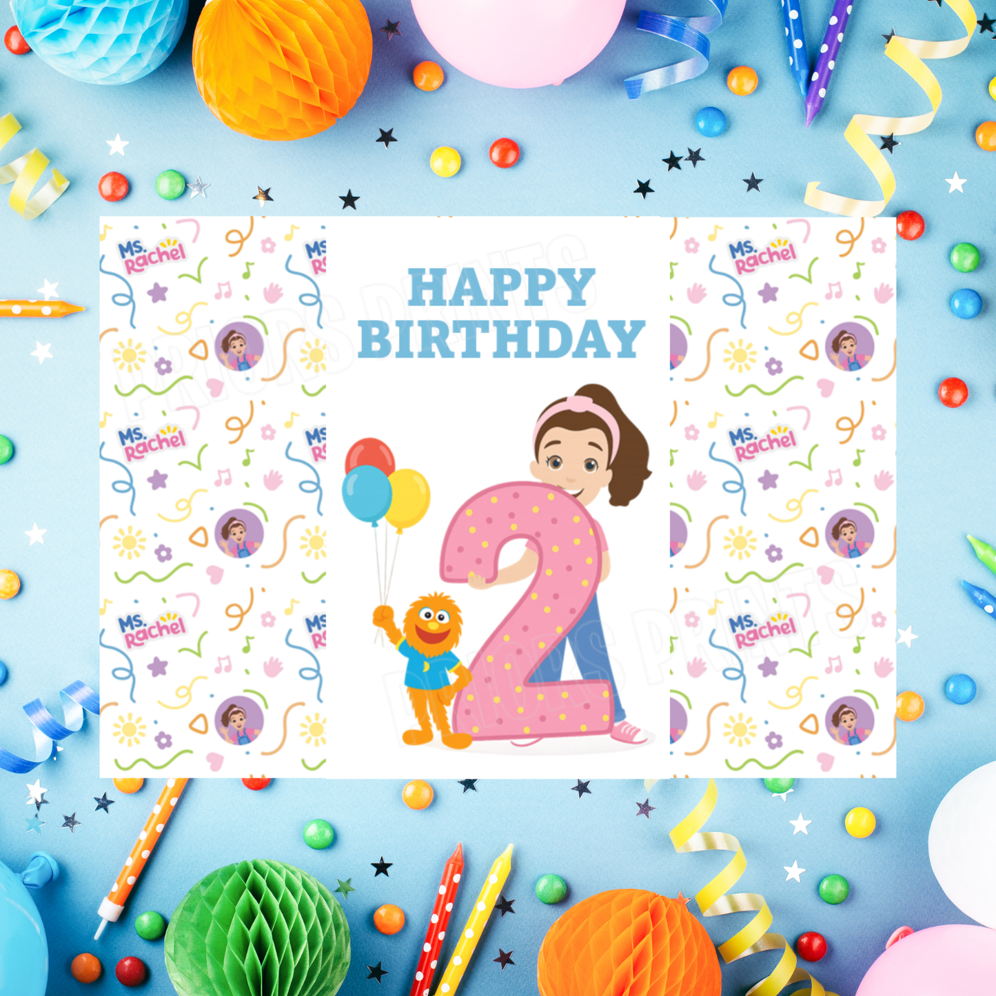 Ms Rachel Birthday Chocolate Bar Wrapper with Age 1-6 years I Miss Rachel I Mrs Rachel