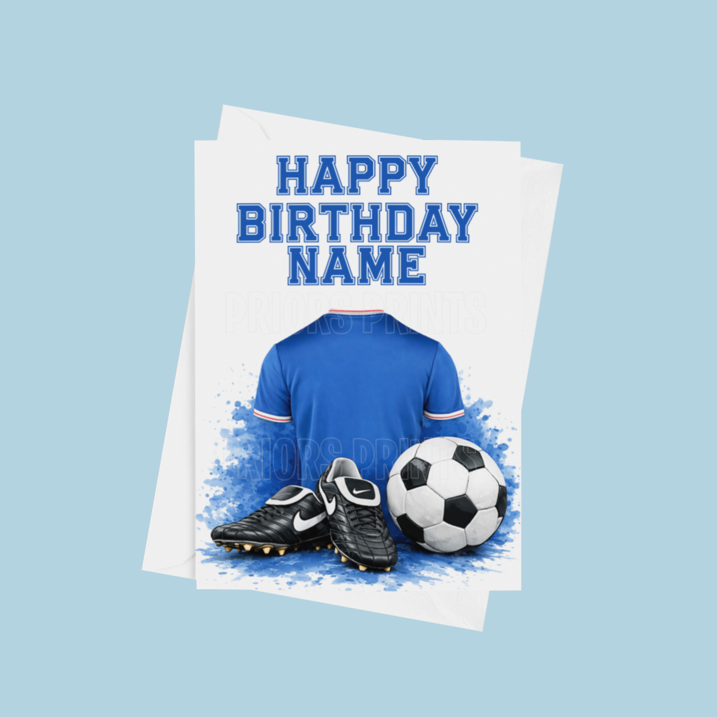 Football Shirts Personalised Birthday Card