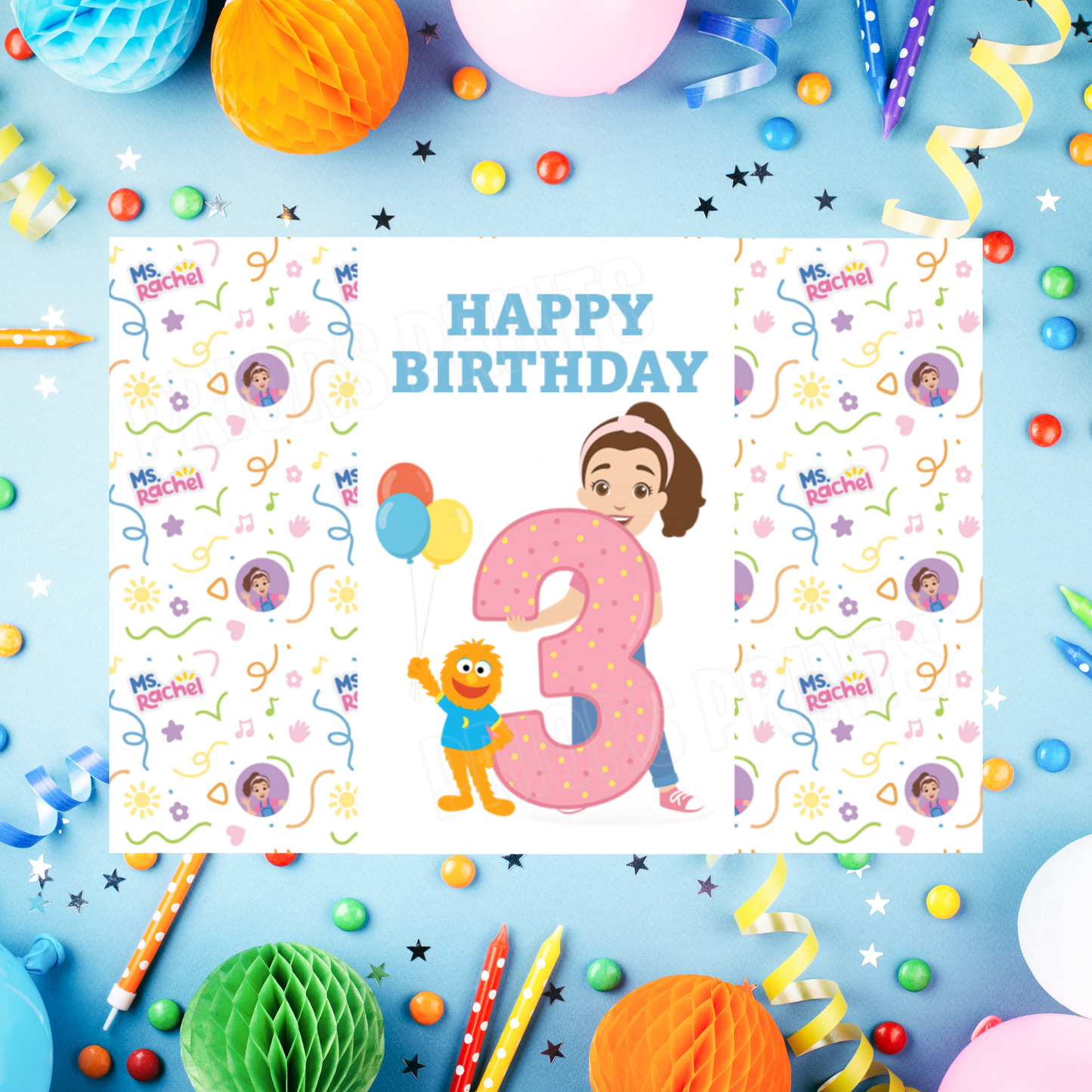 Ms Rachel Birthday Chocolate Bar Wrapper with Age 1-6 years I Miss Rachel I Mrs Rachel