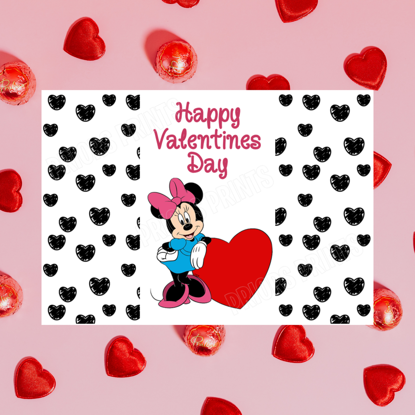 Mickey Mouse & Friends Valentines Day Chocolate Bar Wrappers I Minnie Mouse I Donald Duck I Daisy Duck I Pluto I Goofy I Disney