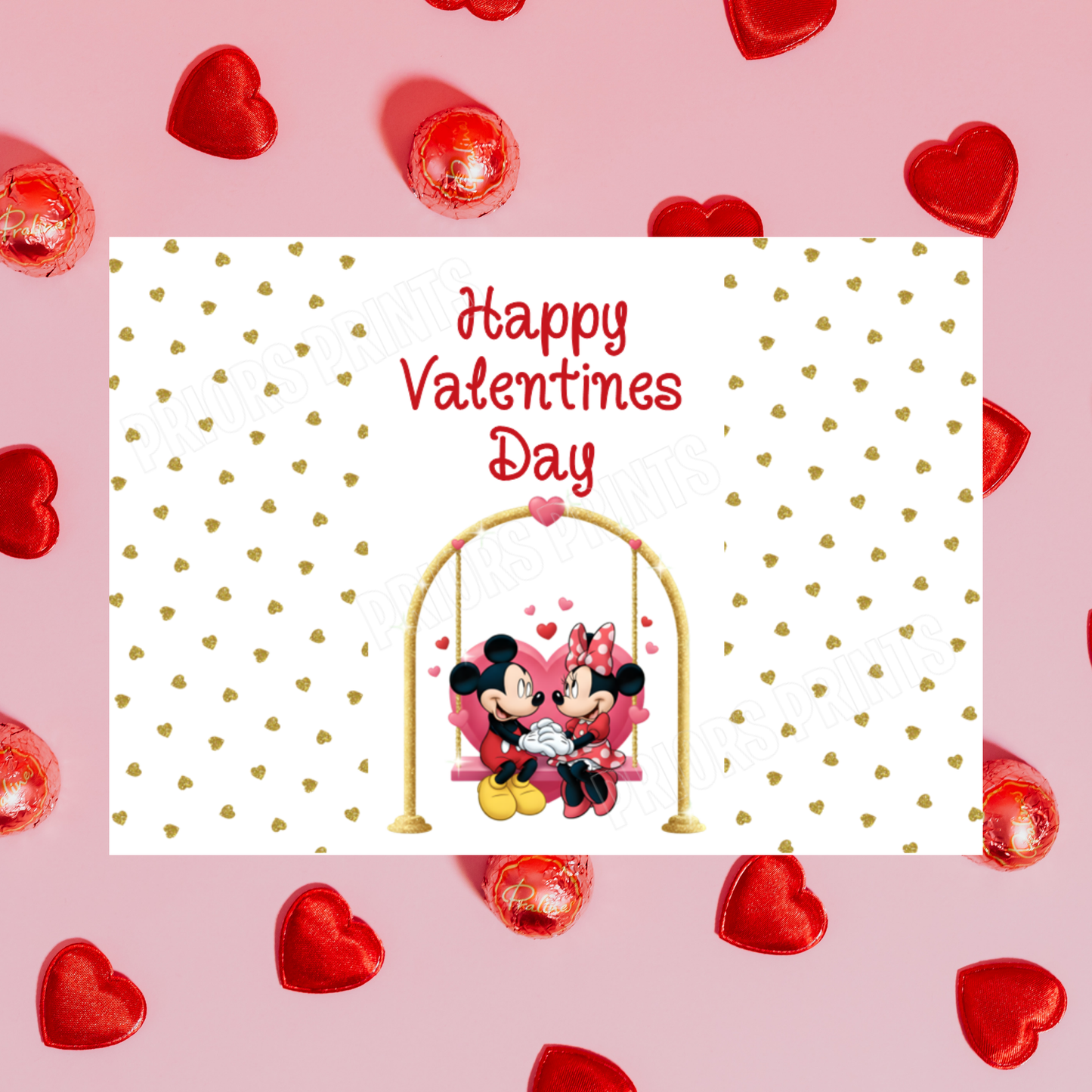 Mickey Mouse & Friends Valentines Day Chocolate Bar Wrappers I Mickey Mouse I Minnie Mouse I Donald Duck I Daisy Duck