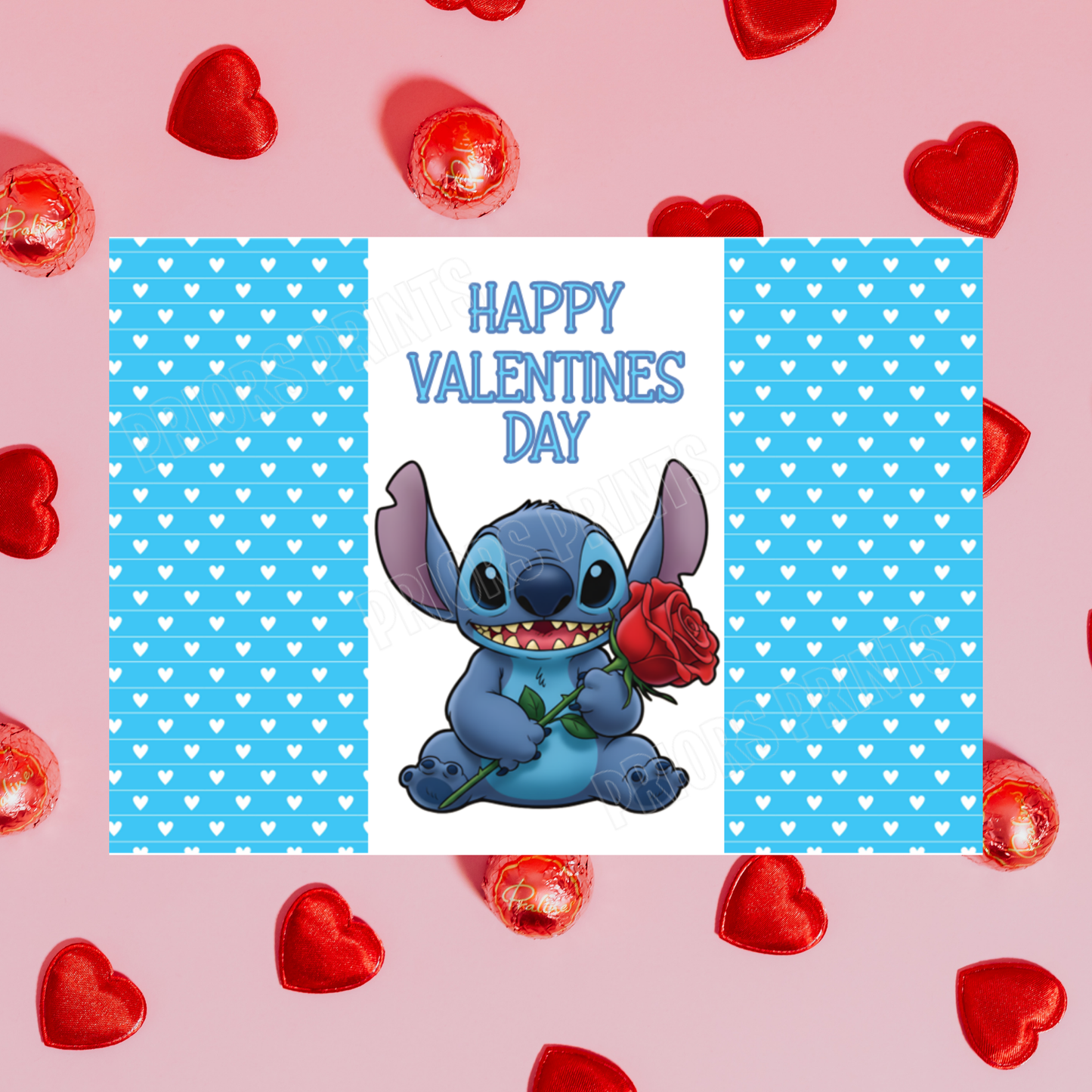 Lilo & Stitch Valentines Day Chocolate Bar Wrappers 2 I Stitch I Angel