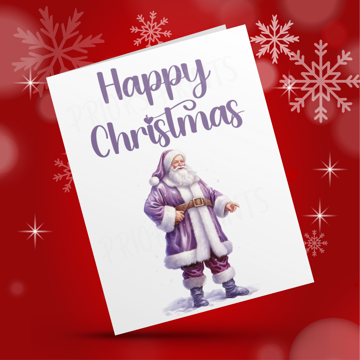 Cute Purple Christmas Cards