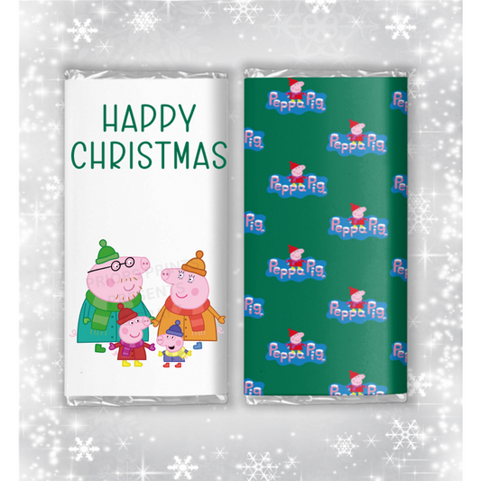Peppa Pig Christmas Chocolate Bar Wrapper
