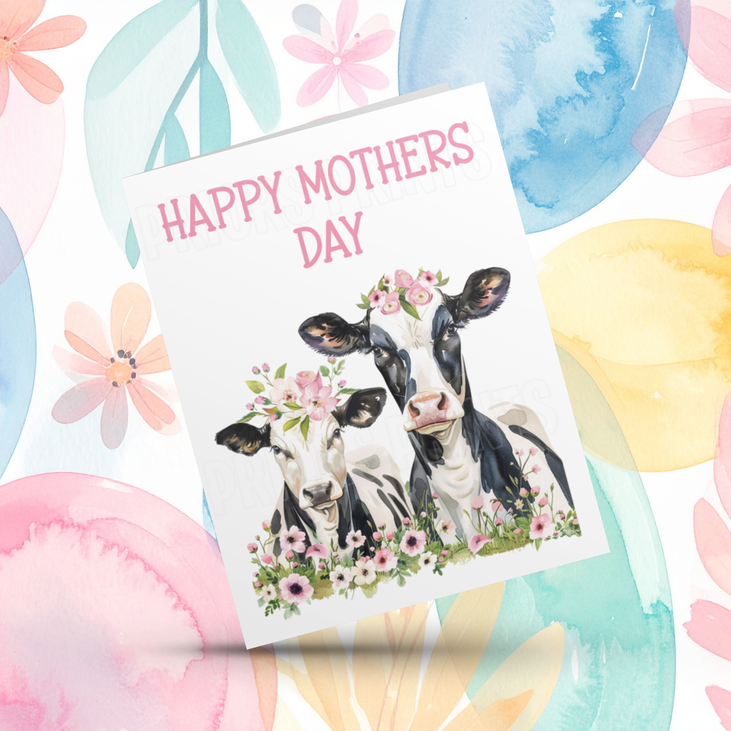 Cute Animals with Babies Happy Mothers Day Card