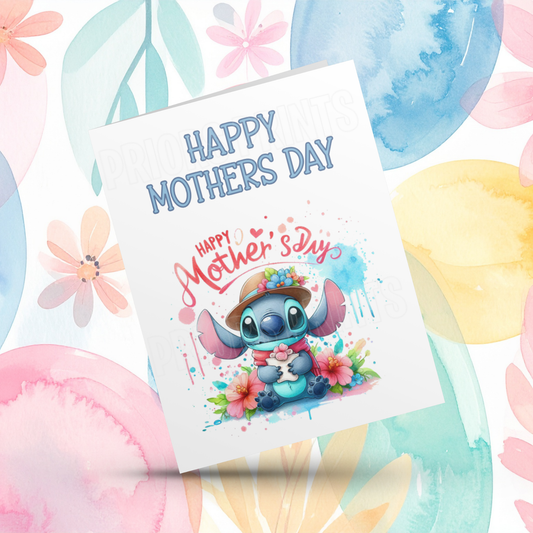 Stitch Happy Mothers Day Card