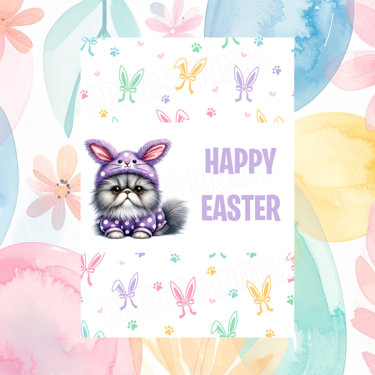 Cute Cat Easter Chocolate Bar Wrapper