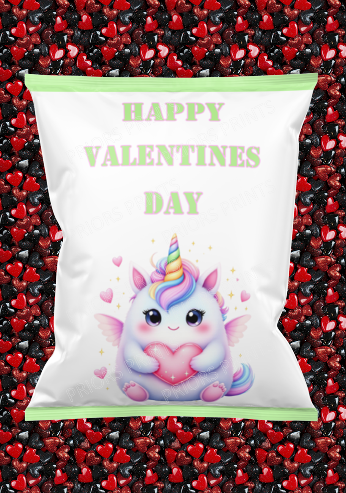 Cute Monsters Valentines Treat Packets (Medium Sized)