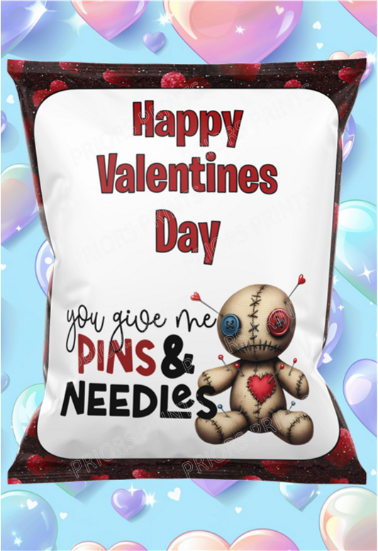 Voodoo Dolls Valentines Treat Packets (Medium Sized)