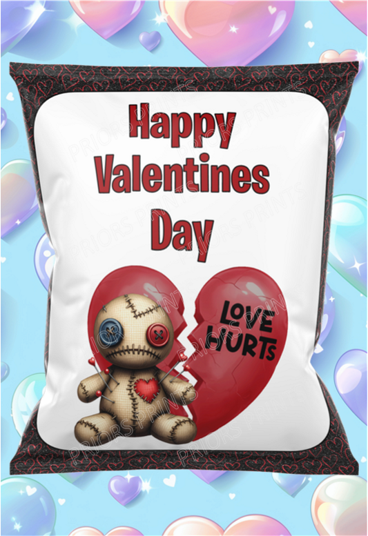 Voodoo Dolls Valentines Treat Packets (Medium Sized)