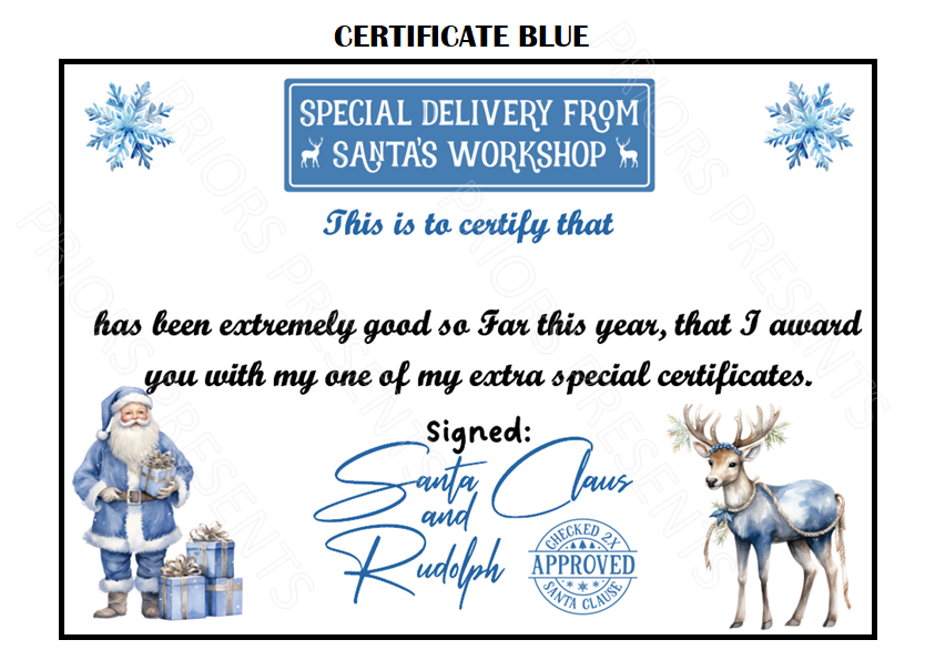 A4 Christmas  Certificate