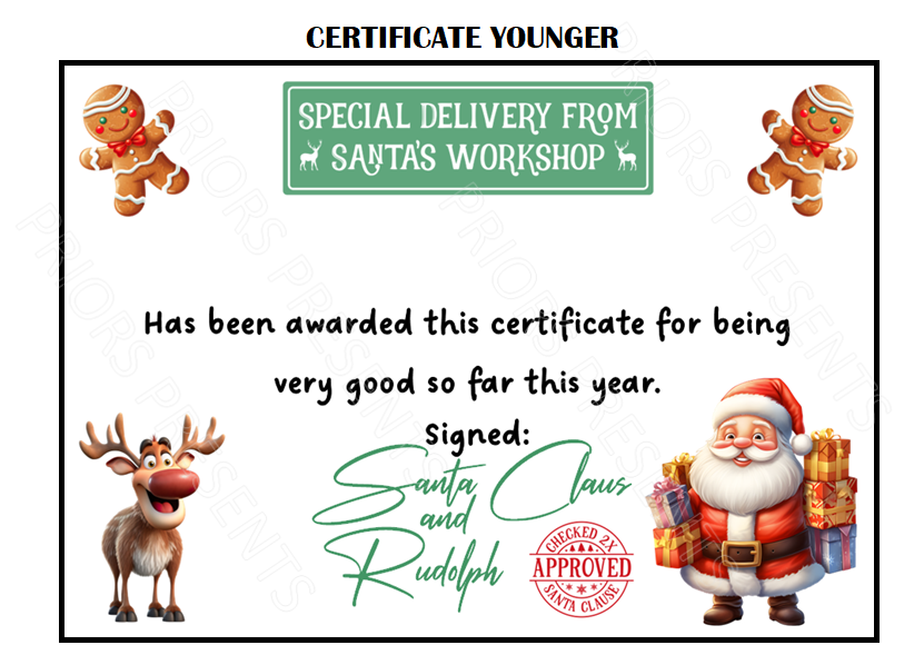 A4 Christmas  Certificate