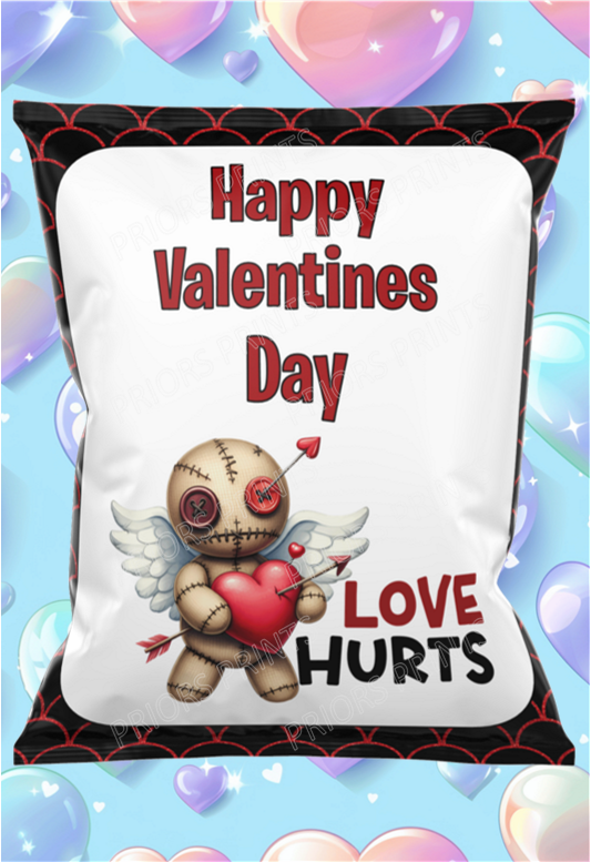 Voodoo Dolls Valentines Treat Packets (Medium Sized)