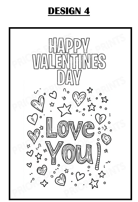 Colour You Own Valentines Cards