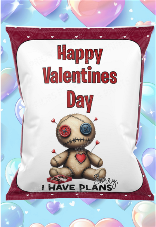 Voodoo Dolls Valentines Treat Packets (Medium Sized)