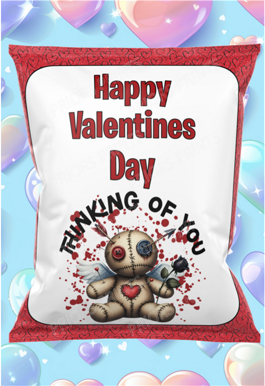 Voodoo Dolls Valentines Treat Packets (Medium Sized)