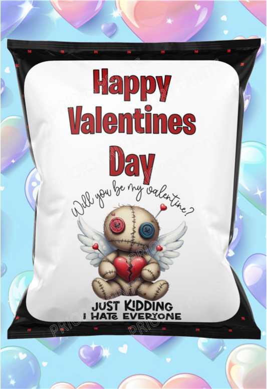 Voodoo Dolls Valentines Treat Packets (Medium Sized)