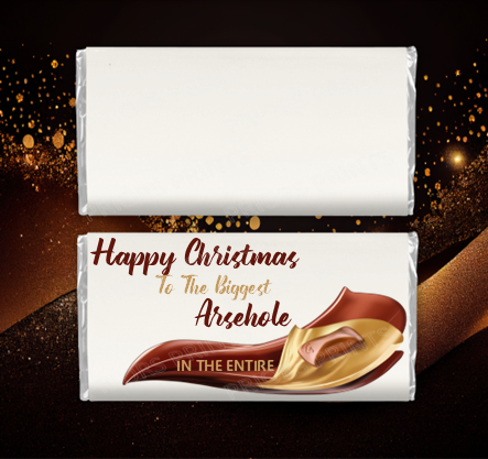 Galaxy Christmas Chocolate Bar Wrapper with Swear Words