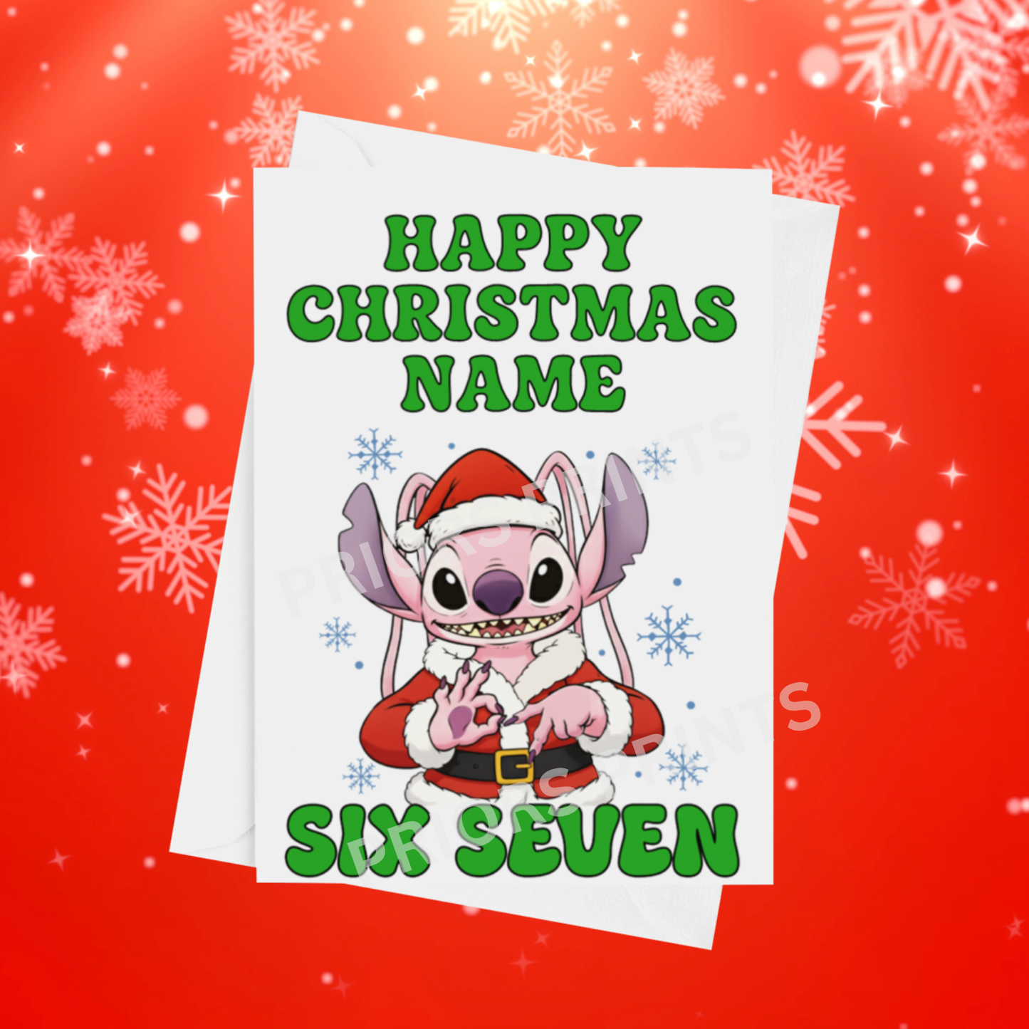 67 Character Personalised Christmas Card