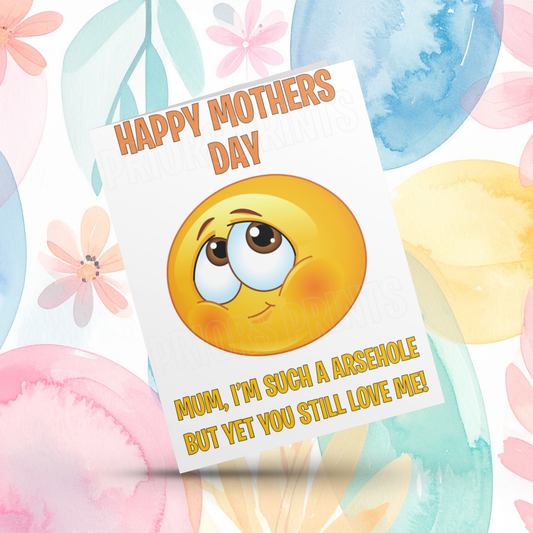 Funny Happy Mothers Day Card with Swear Words