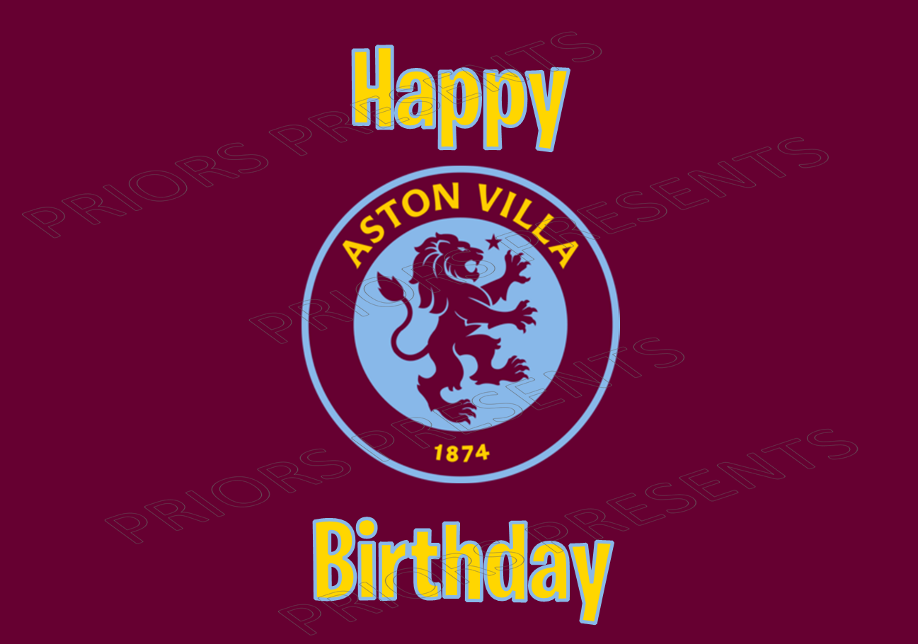 Aston Villa Chocolate Bar Wrappers