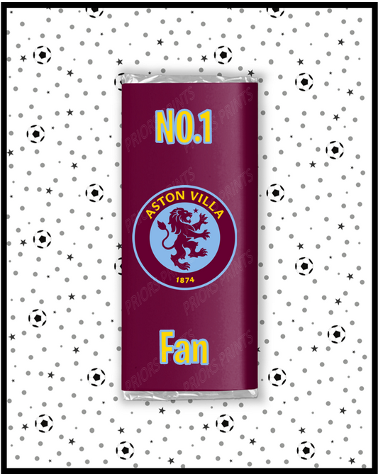 Aston Villa Chocolate Bar Wrappers