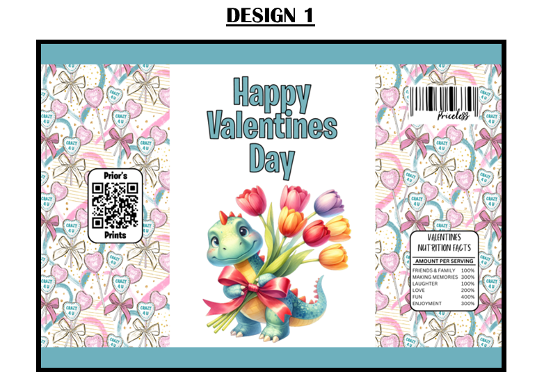 Valentines Animals Treat Packets (Medium Sized)