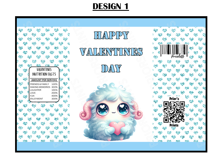 Happy Valentines Treat Packets (Medium Sized)