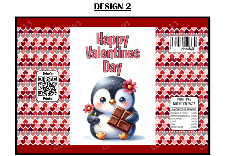 Valentines Animals Treat Packets (Medium Sized)