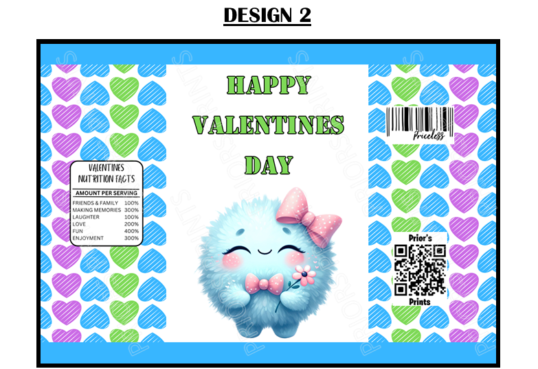 Happy Valentines Treat Packets (Medium Sized)