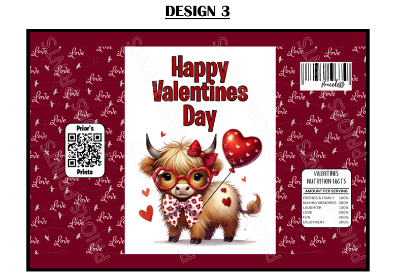 Valentines Animals Treat Packets (Medium Sized)