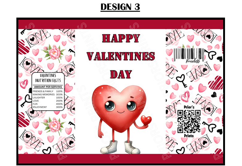 Happy Valentines Treat Packets (Medium Sized)