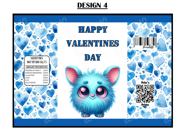 Happy Valentines Treat Packets (Medium Sized)