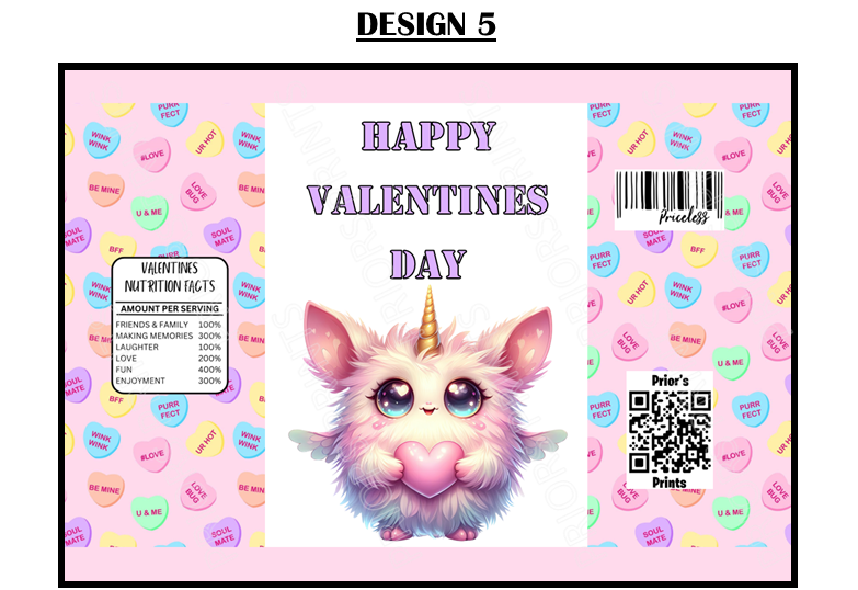 Happy Valentines Treat Packets (Medium Sized)