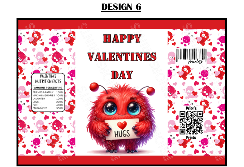 Happy Valentines Treat Packets (Medium Sized)