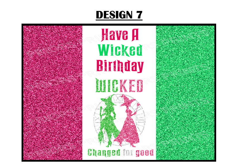 Wicked Chocolate Bar Wrappers