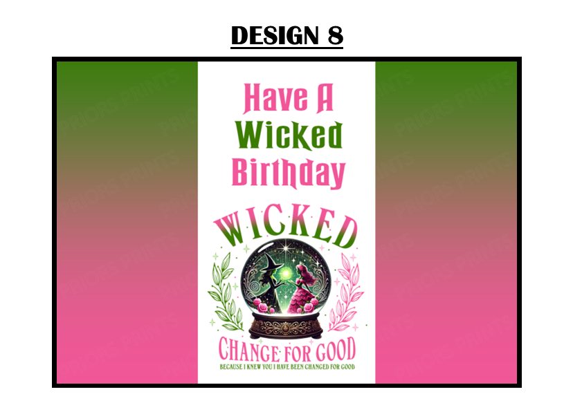 Wicked Chocolate Bar Wrappers