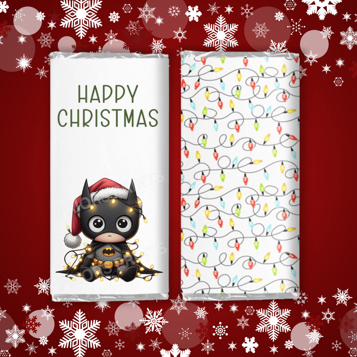 Characters in Lights Christmas Chocolate Bar Wrapper