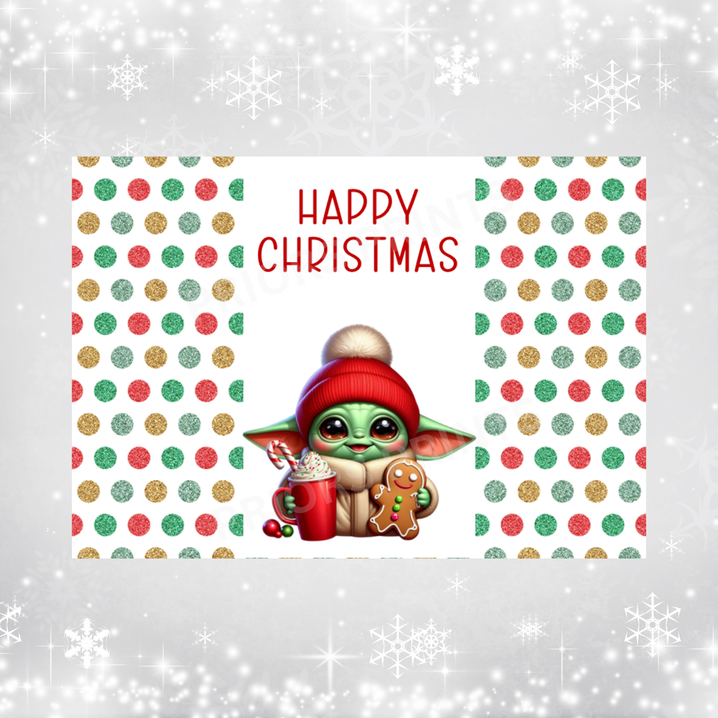 Cute Character Christmas Chocolate Bar Wrapper
