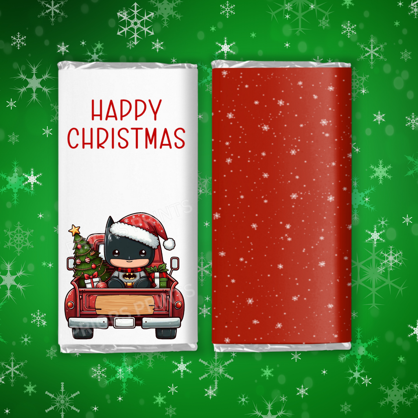 Characters in Truck Christmas Chocolate Bar Wrapper