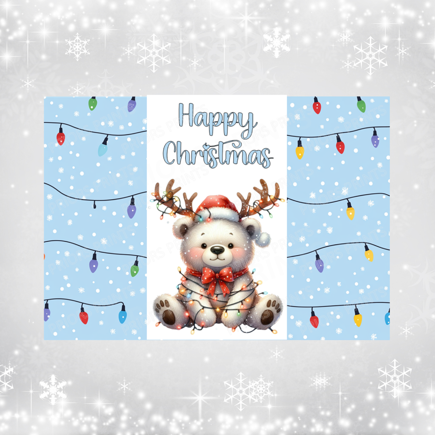 Cute Animals Christmas Chocolate Bar Wrapper