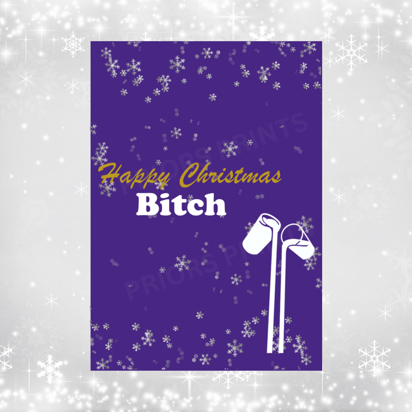 Cadburys Dairy Milk Christmas Chocolate Bar Wrapper with Swear Words
